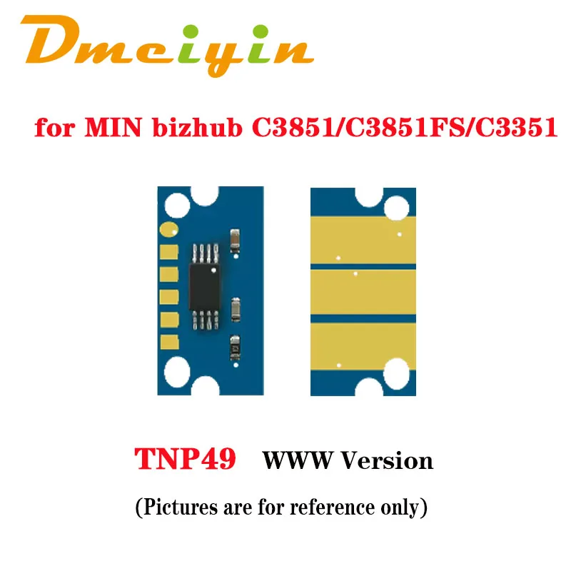 TNP49 WW Version BK/C/M/Y Color Pages Toner Chip for MINOLTA bizhub C3851/C3851FS/C3351