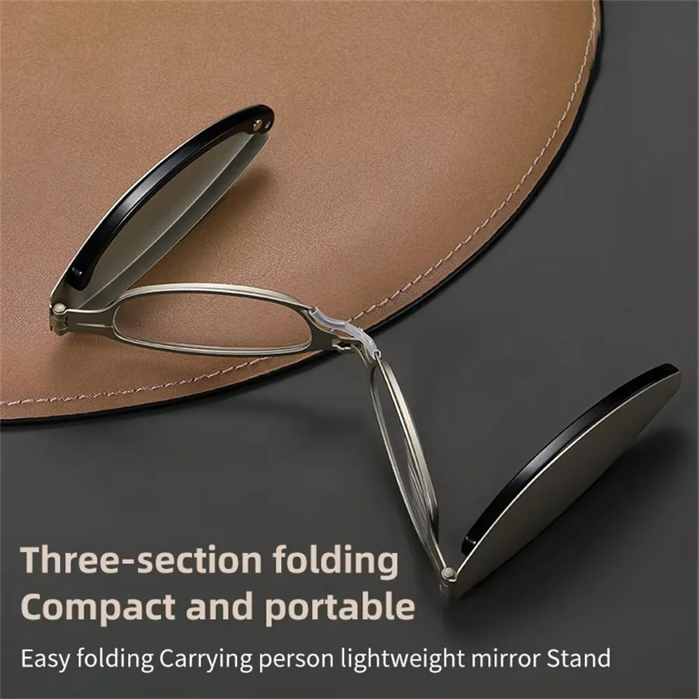 

Portable Reading Glasses Metal Foldable Presbyopia Eyeglasses Anti Blue Light with Case Magnifying Read Eyewear Unisex
