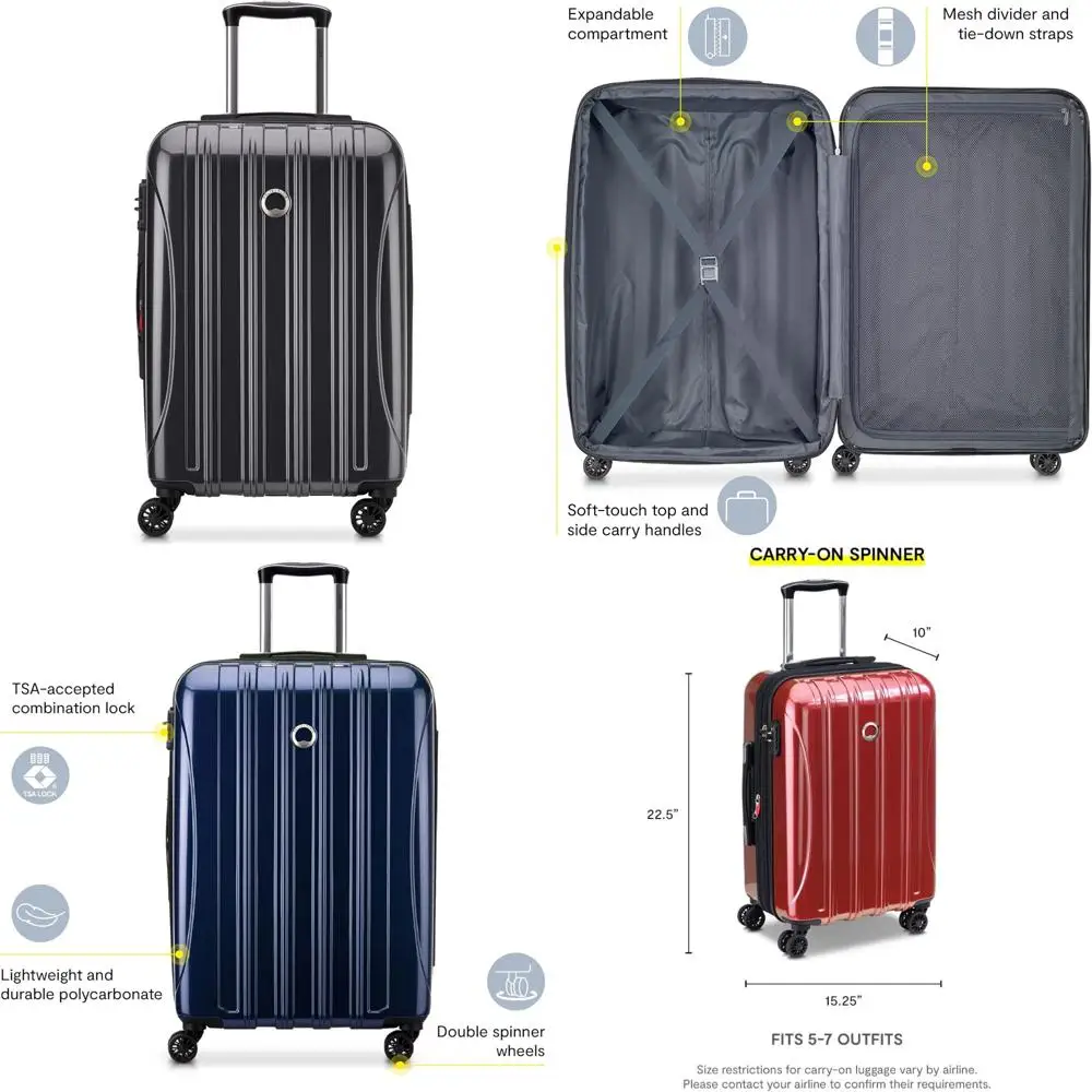 Bagagem giratória expansível de 21 polegadas com lado rígido de titânio, design Aero para viagens em Paris