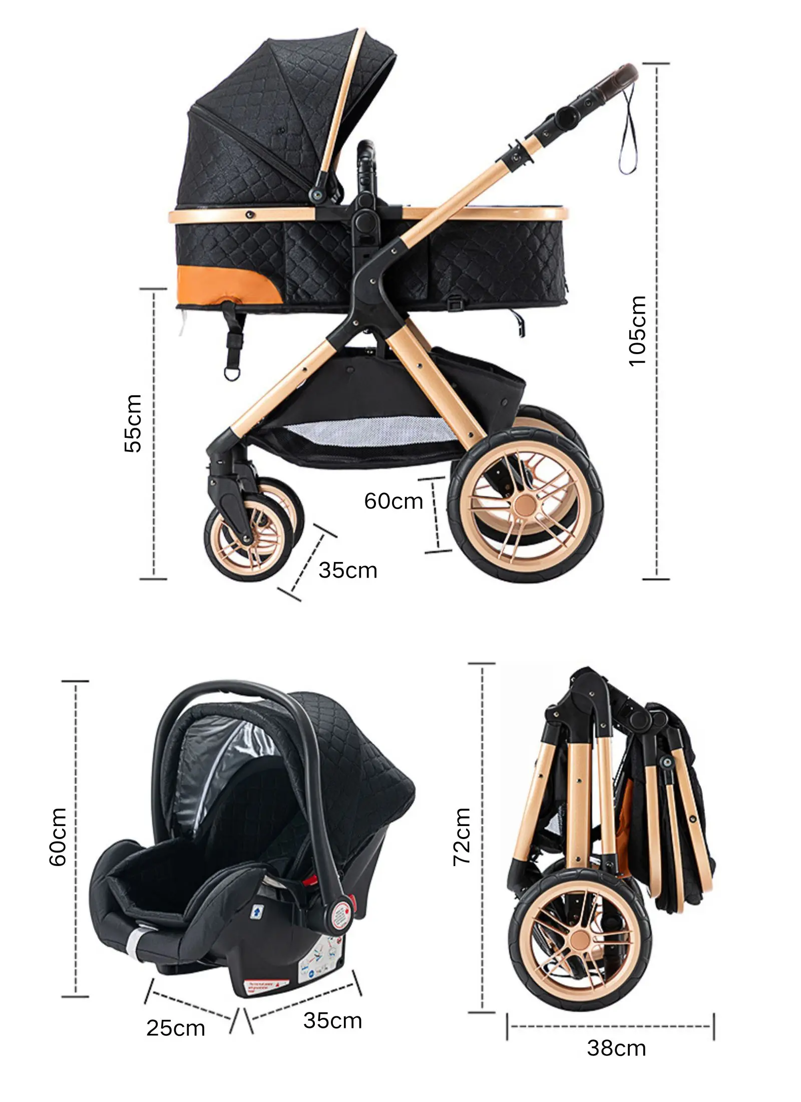 Baby Transport Maddison In Travel Stroller Baby Trend Sonar Cargo 3-Wheel  Travel System With EZ-