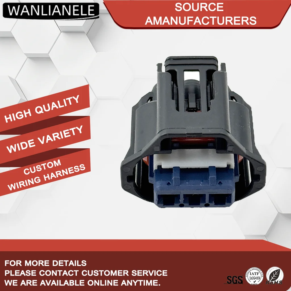 50 Sets 3 Pin Sealed Waterproof Female Automotive Electrical Plug Auto Connector Car Connector 6189-7201