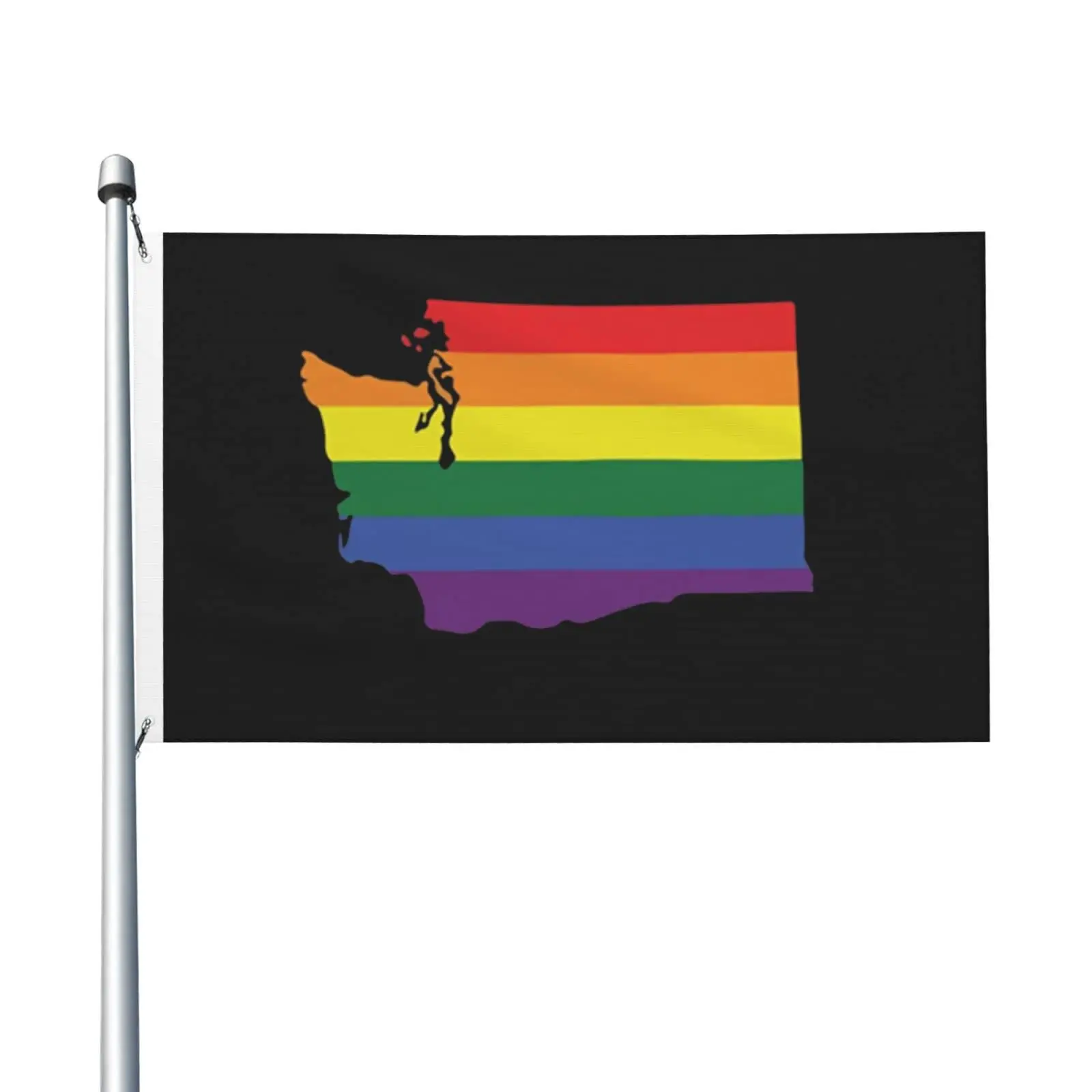 Flagnshow 100% Polyester Washington State Lgbt Pride Flag