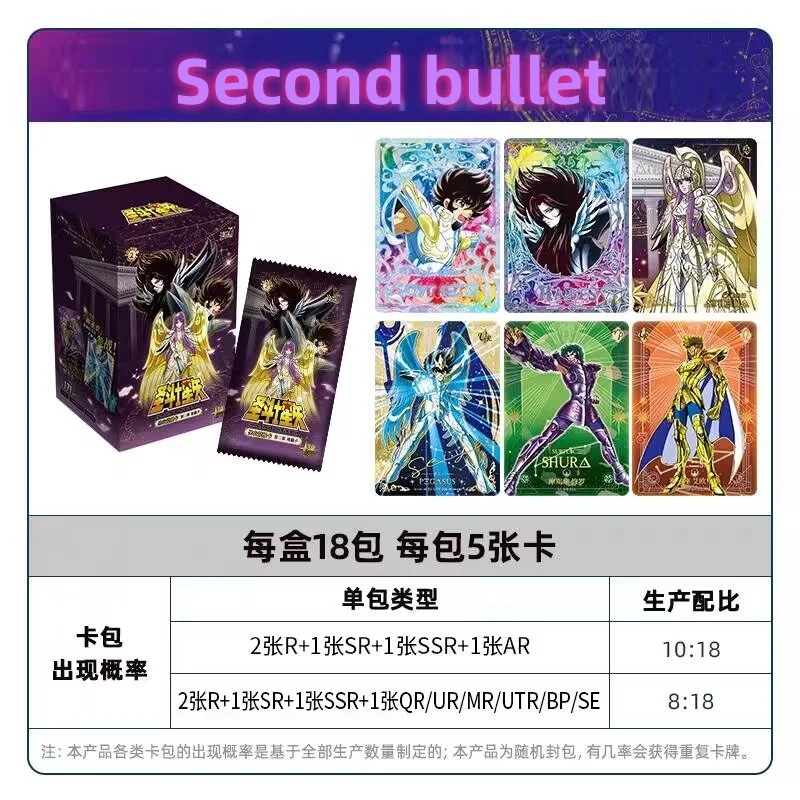 KAYOU Scatola originale Saint Seiya Camicia Risveglio Collezione Anime Dea Athena SSR UR Carte Rara Collezione di carte Regalo per bambini