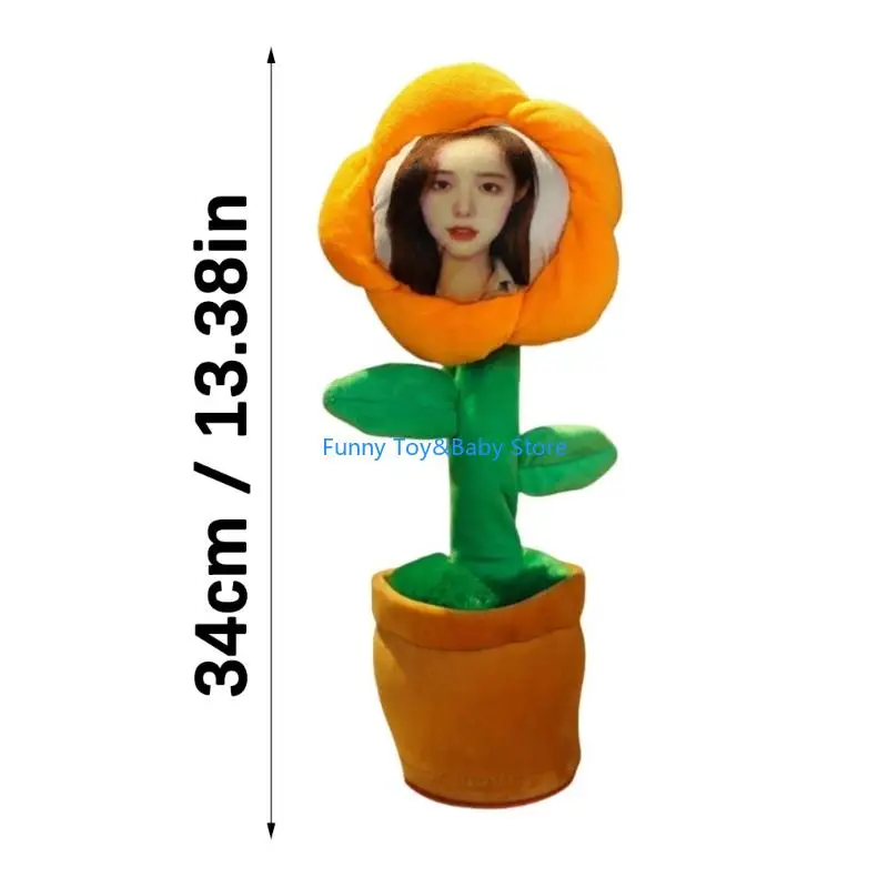 Modello fiore antropomorfo che parla danzante decorazione dinamica in giallo C90B