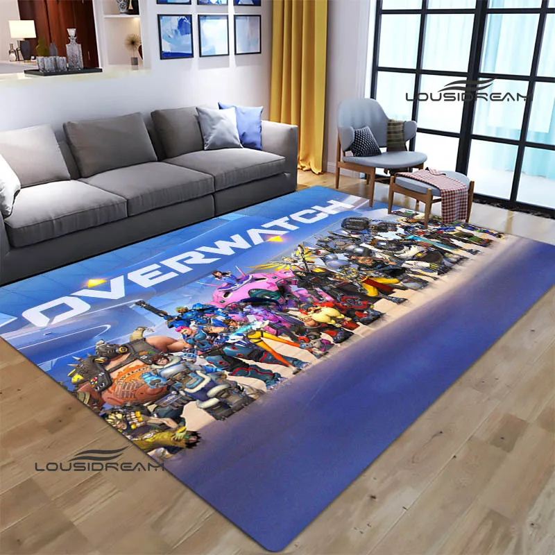 Game Overwatch printed carpet picnic carpet non-slip beautiful carpet home decoration photography props cute rug birthday gift