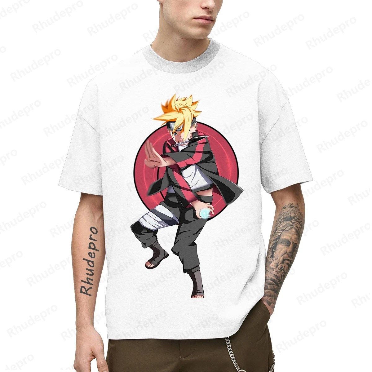 

T Shirt For Men 2024 Men's T-shirt Cosplay Fashion Naruto Gift Oversized Shirts Anime Y2k Clothes Streetwear Clothing Trend