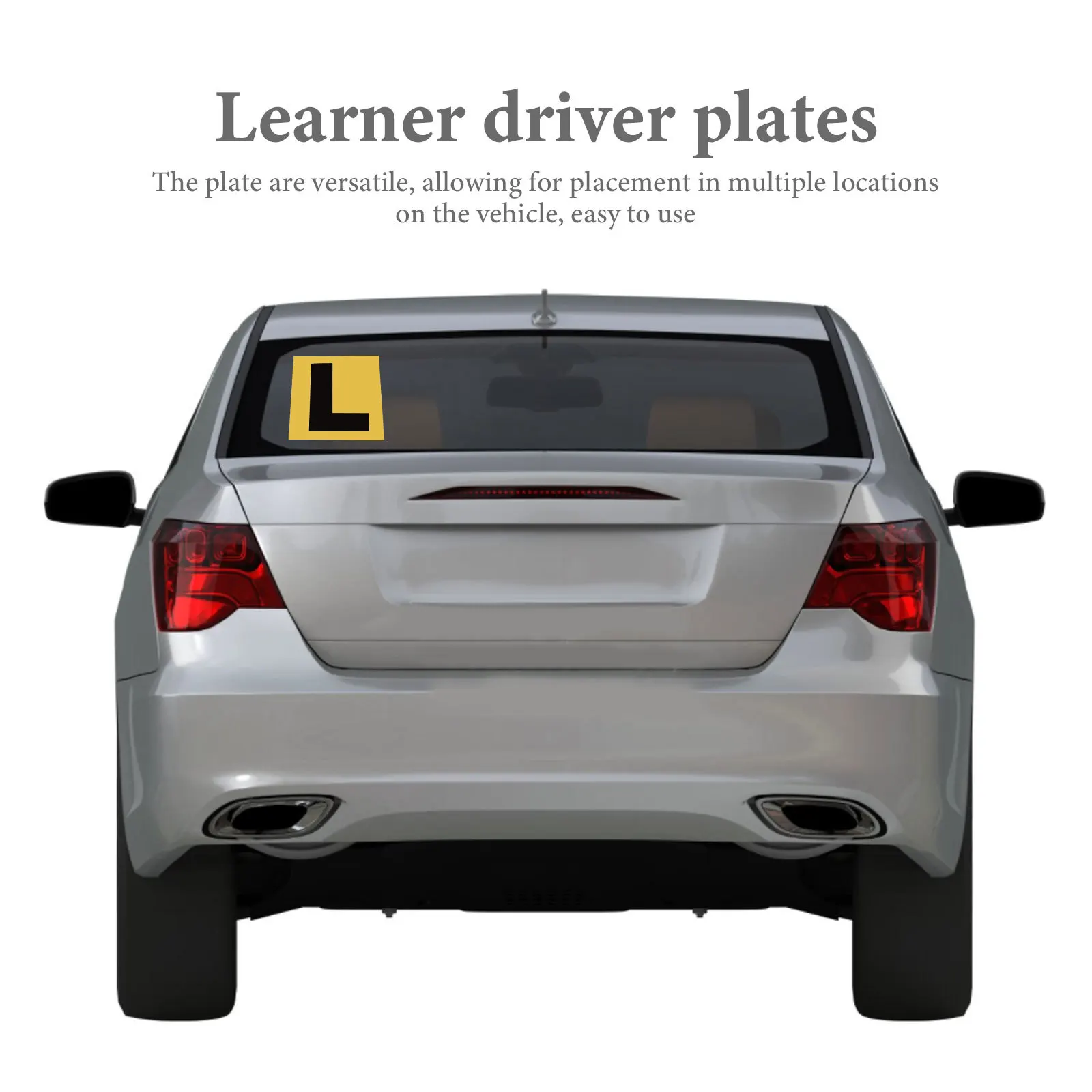

2Pcs Magnetic L Plates for Car Learner Driver Sticker Reusable New Driver Decal Strong Attachment Multiple Vehicle Locations Use