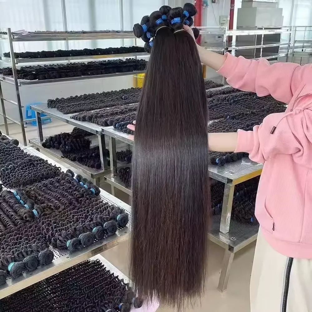 

30-дюймовый пучок необработанных человеческих волос, вьетнамская кость, прямые, 100% девственные, необработанные, пришитые, 3 шт., пучки наращивания для черных женщин