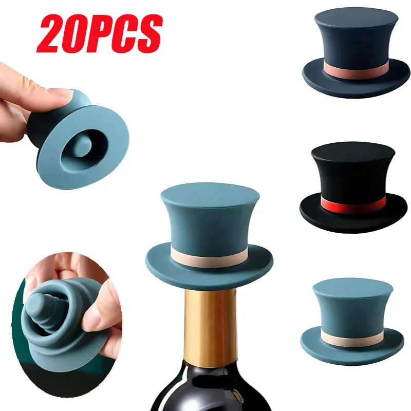 Magic Cap Red Wine Bottle Stopper Cover Leak-proof Silicone Bottle Cap Wine Stopper Seal Cork Bottle Closure Cap Kitchen Tools