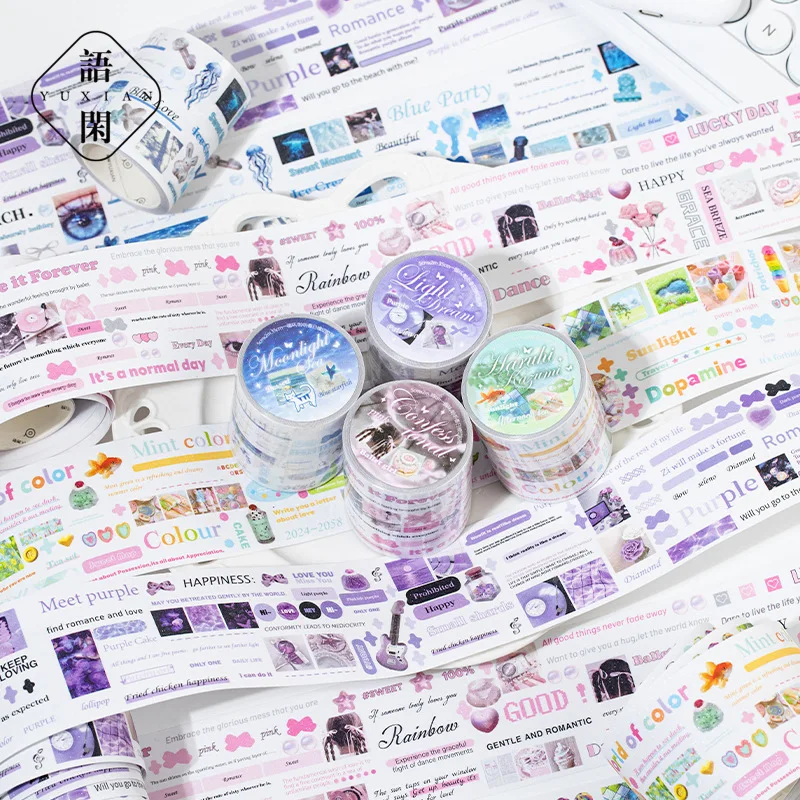 

1pcs/1lot Decorative Adhesive Tapes Listen to Spring Day Junk Journal DIY Paper Japanese Masking Scrapbooking Stickers