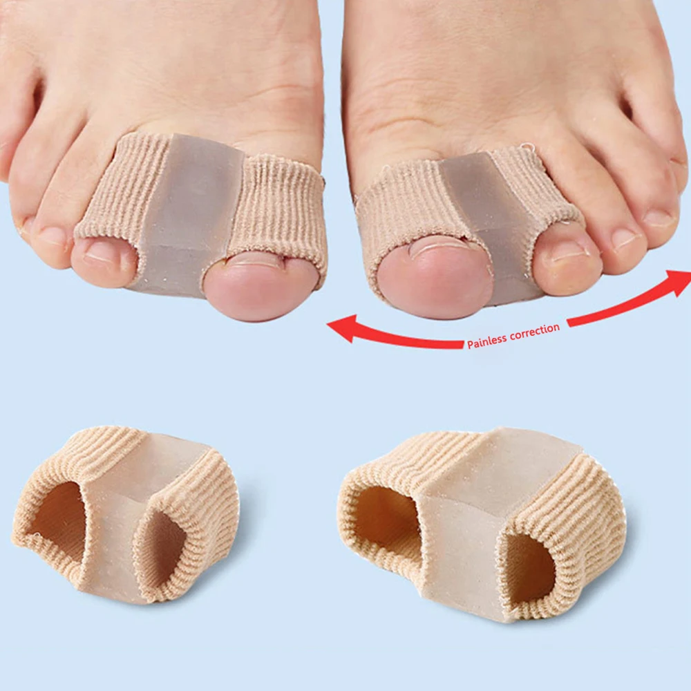 1PC Simple Double Hole Bunion Corrector Silicone Big Toe Separator Daily Hallux Valgus Correction Orthopedic Pedicure Care Tool