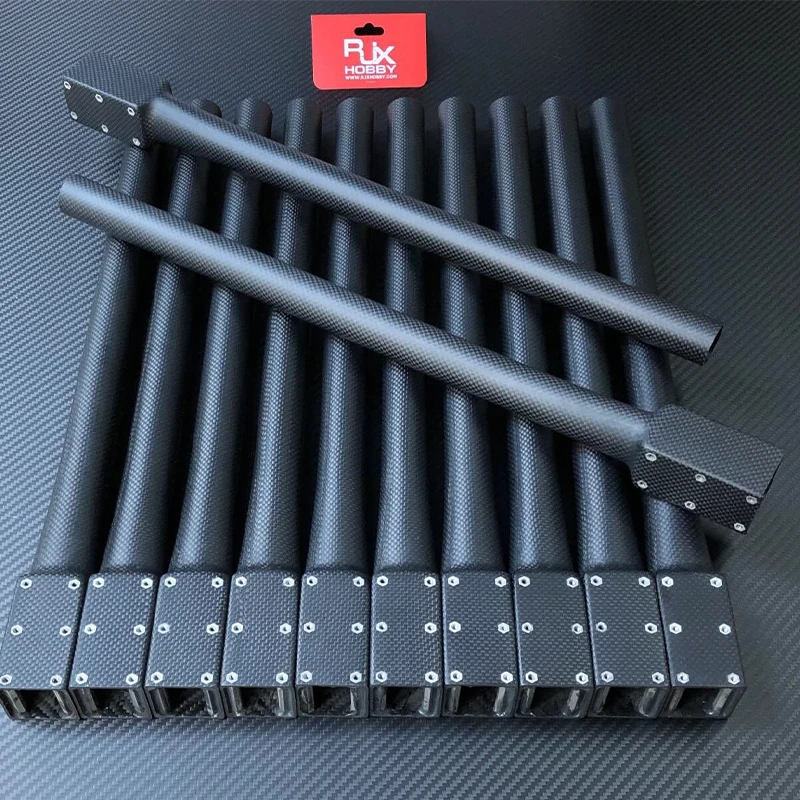 30 mm quadratischer auf Carbon-Rundrohr-Adapter, passend für DIY-Drohnen-Roboterrahmen, kundenspezifische Bau-Hybrid-Armverbindungs-Hardware RJX