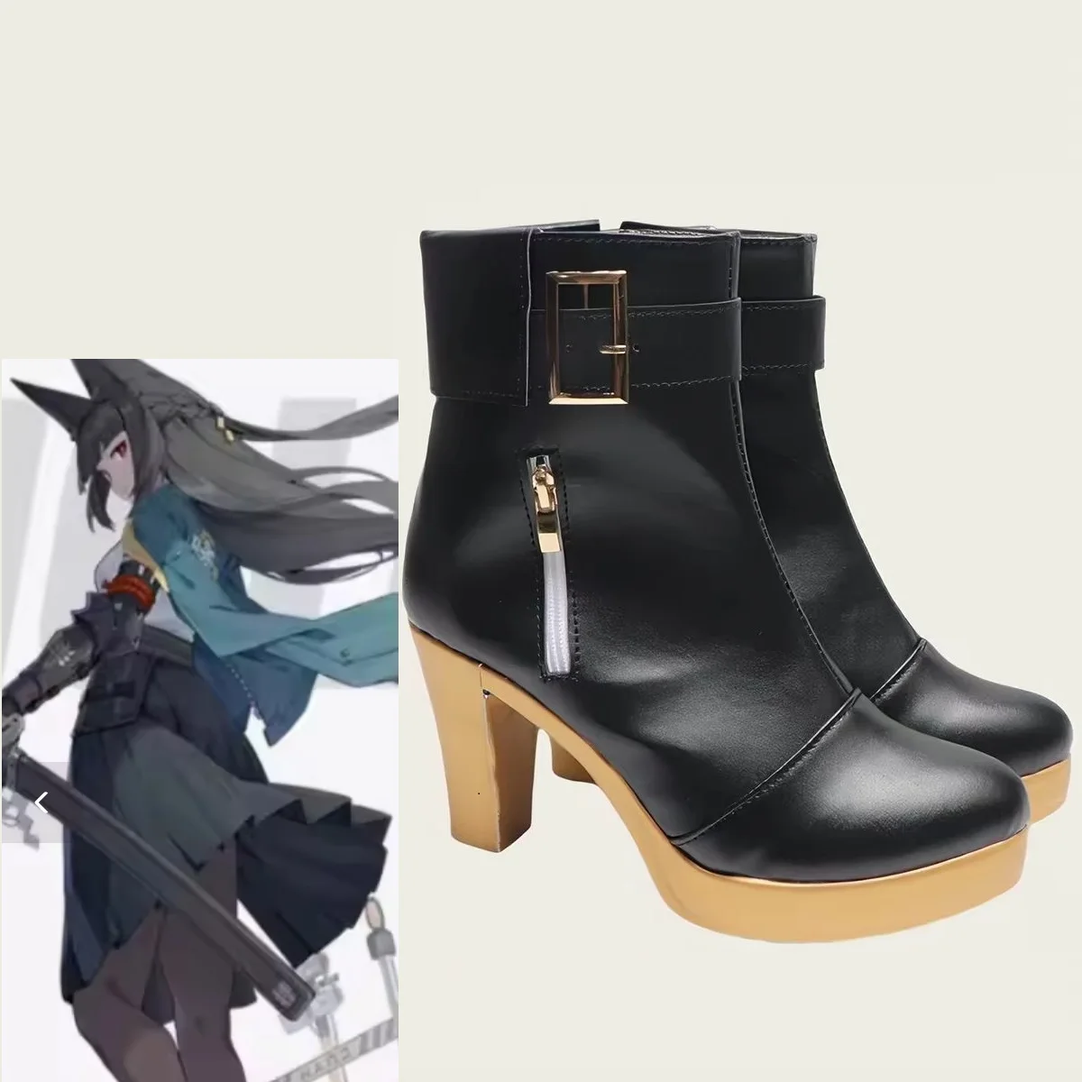 Zenless Zone Zero Hoshimi Miyabi Game Cosplay Black Boots Custom Made Shoes Halloween Carnival Cosplay Hoshimi Miyabi Shoes