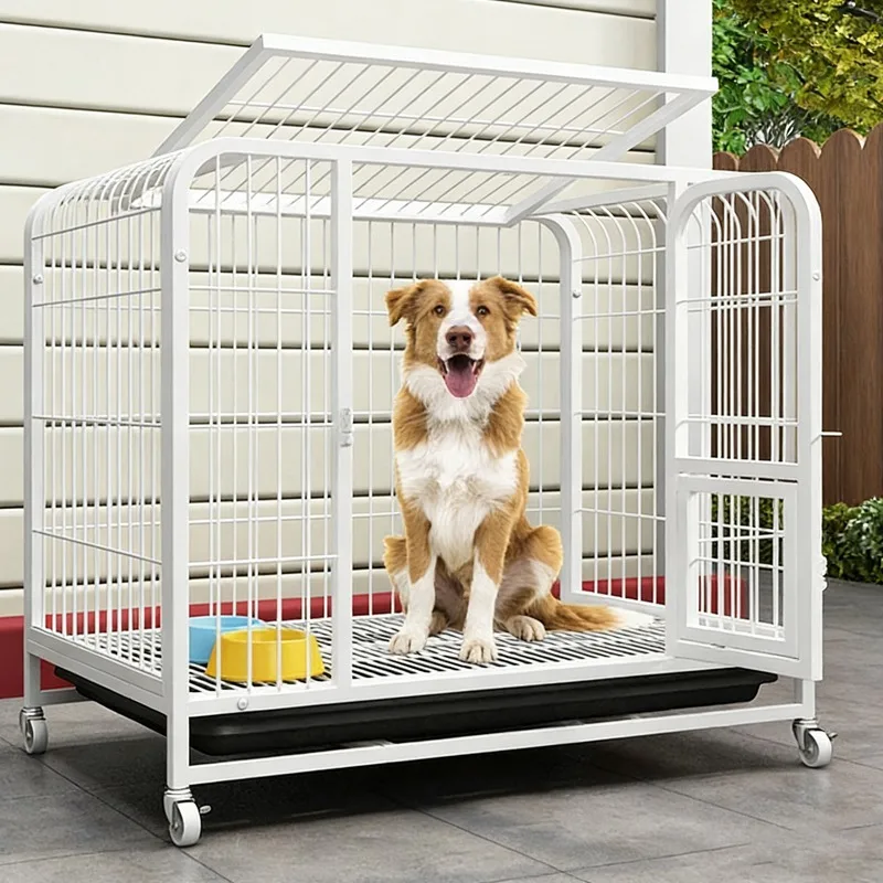 

Wholesale High Quality Multiple Sizes Custom Pet Crate Cages Iron Metal Kennels Indoor Dog Cage Folding