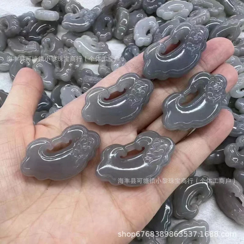 

Hetian Jade Qinghai Purple Blossom Процветание Замок мира Подвеска Материал Тонкая плотность Хорошо