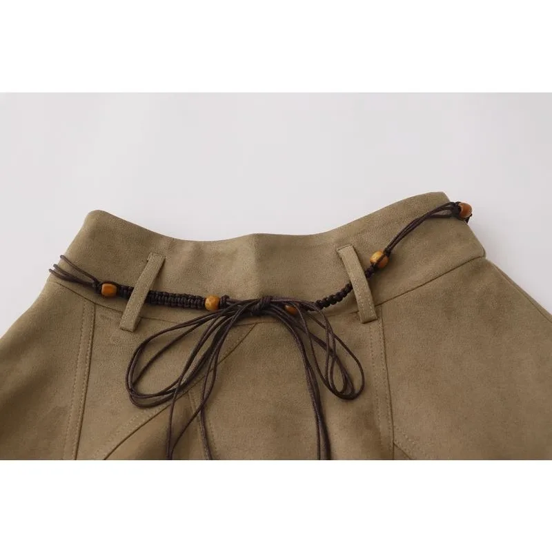 Vintage Harajuku Gothic Irregular Grunge Mini Skirt Women Y2k with Belt High Waist Skirts Aesthetics Clothing Streetwear Skirt