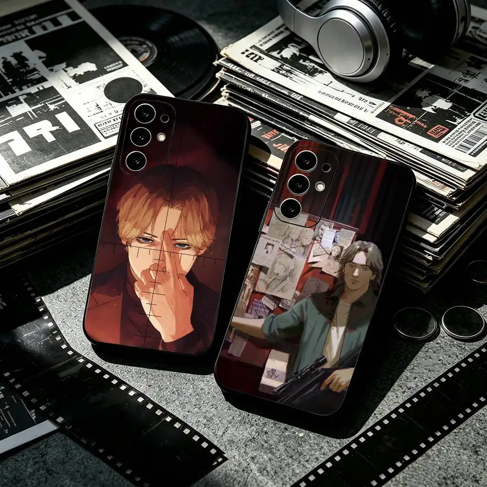 Anime M-MONSTER Johan Liebert  Soft Silicone Case for Samsung S26, S24, S21, S22, S23, S30, Ultra, Plus, FE, Lite-Black