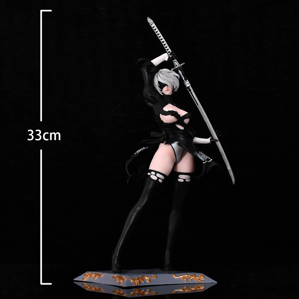 Figurka Anime NieR No.2 Typ B Figurka Akcji PVC Model 2B 2Byorha Figurka 2Bautomata Figurka do Podglądu Ozdoby na Biurko Prezenty