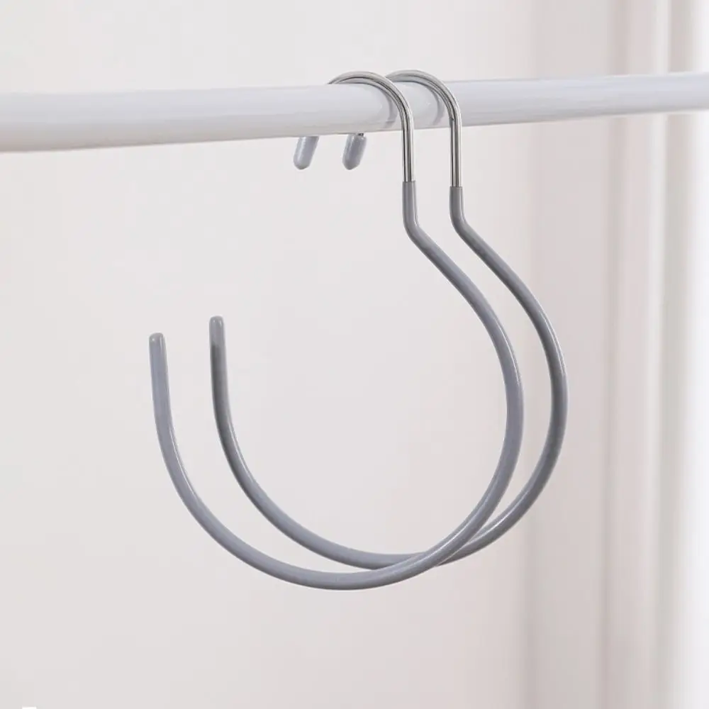 2/4Pcs C-Shape Scarf Hangers Space Saving Closet Organizer Hat Pants Hook Storage Holder Stainless Steel Cap Rack