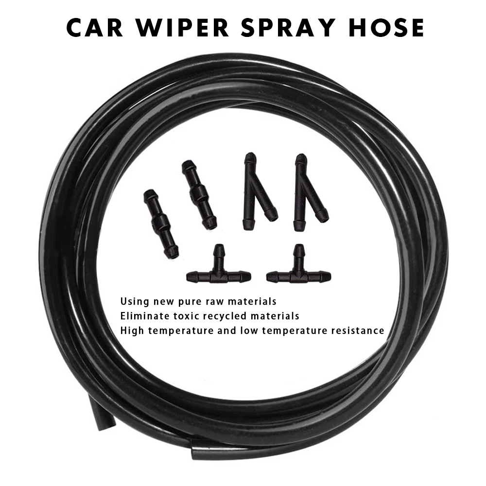 Windshield Washer Wiper Spray Pipe Universal 1m Cleaning Nozzle Hose Tube Connector T Y I Type for Front Window Pump Car Parts