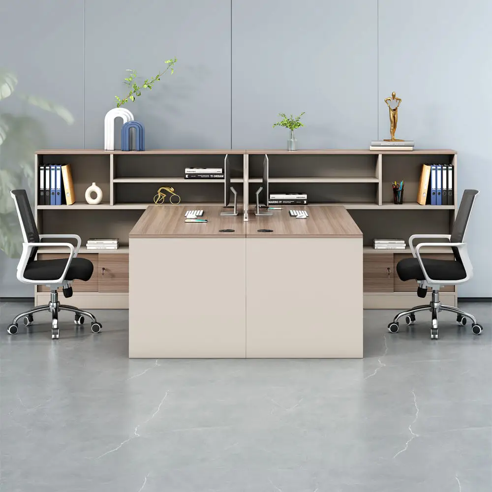 Modern Design Executive Office Desk, China Factory Apartment Desk with Curved Beautiful Appearance 3