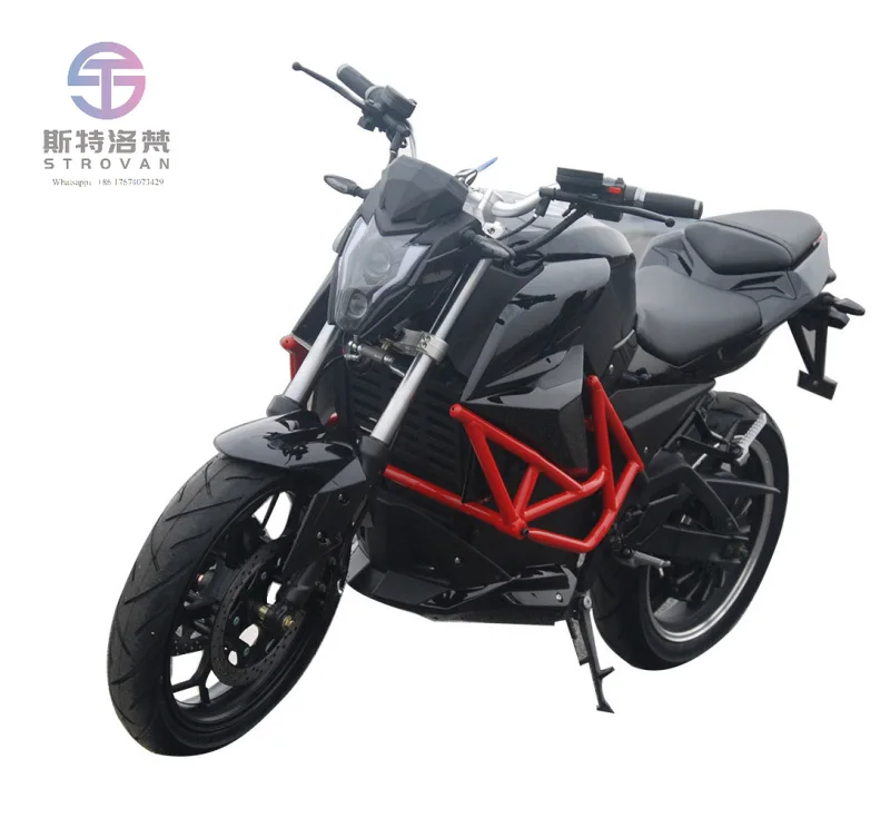 High-Speed 17-Inch Wheel Adult Racing Electric Off-Road Motorcycle 120km/h Max Speed with 72V Lithium Battery 5000W Motor Power