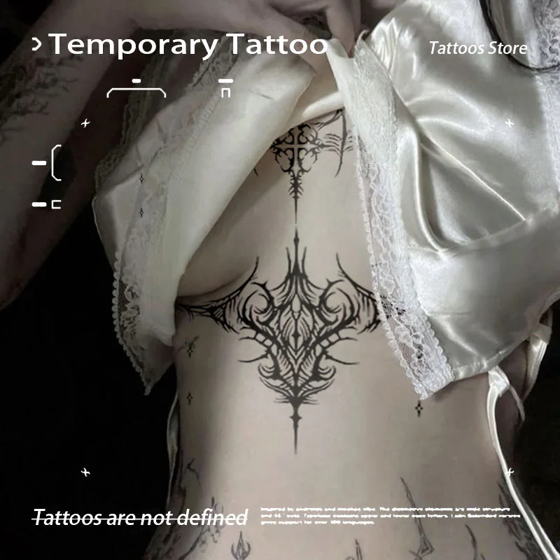 

Sexy Charm Chest Herbal Juice Tattoo Sticker For Women Man Waterproof Temporary Tattoo Sexy Body Fake Tattoo Halloween New 2025