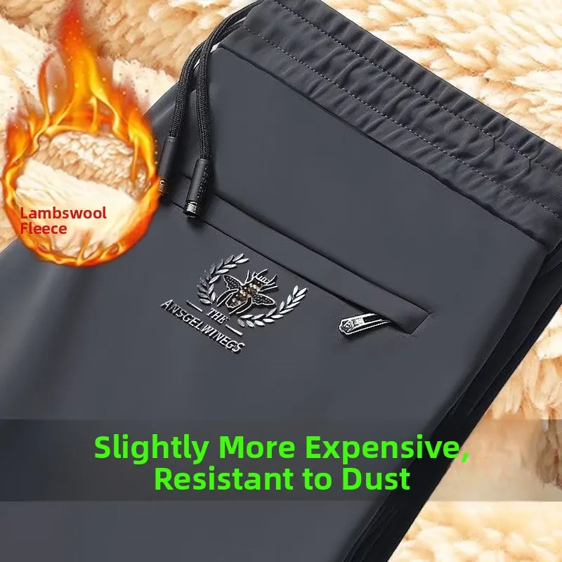 

Мужские зимние повседневные спортивные брюки Thiened Fce, черные свободные прямые хлопковые брюки, модные городские стильные длинные брюки