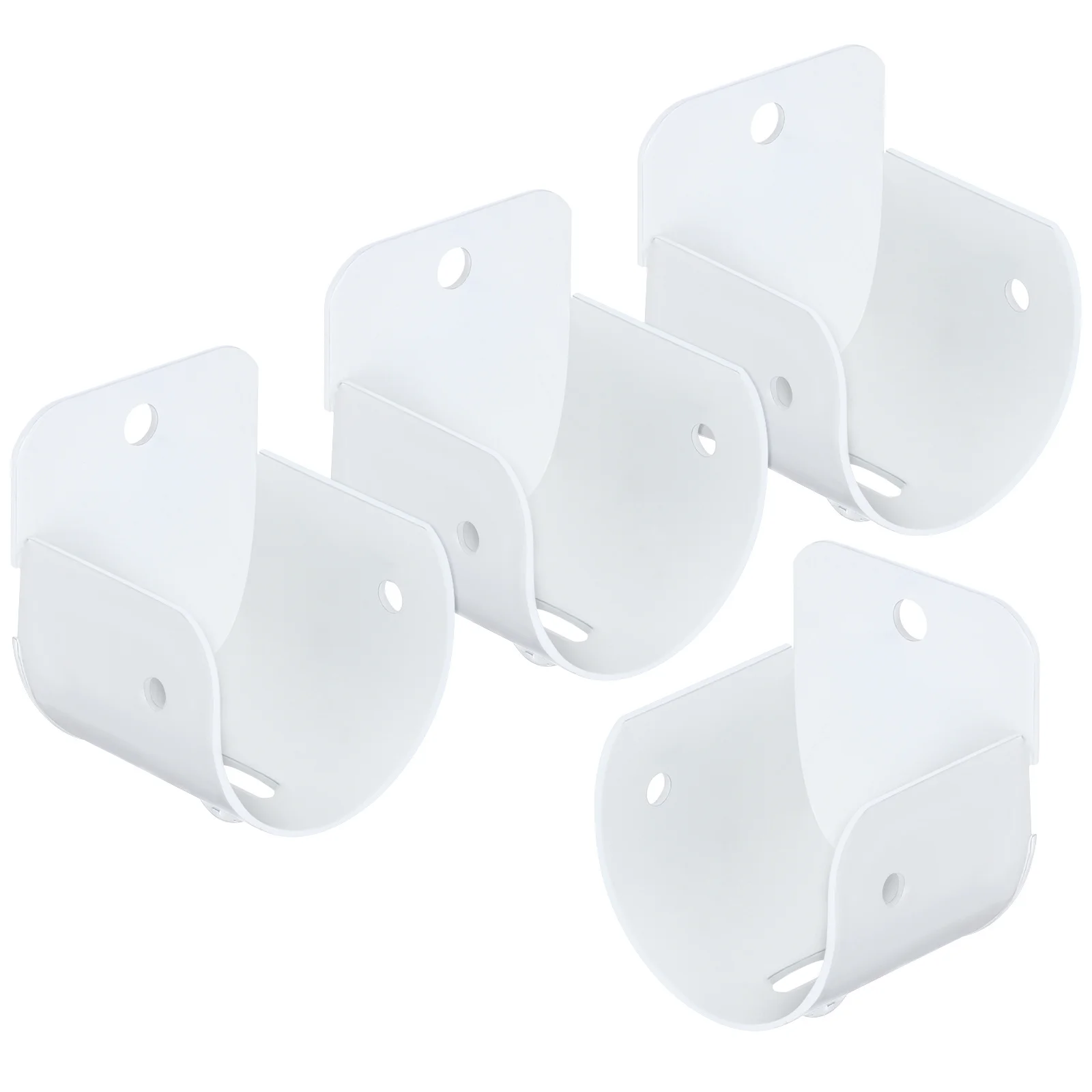 

4Pcs Wardrobe Flange Rod Holder Heavy Duty Iron Closet Pole Socket for Bathroom Closet Rod Support Smooth Finish