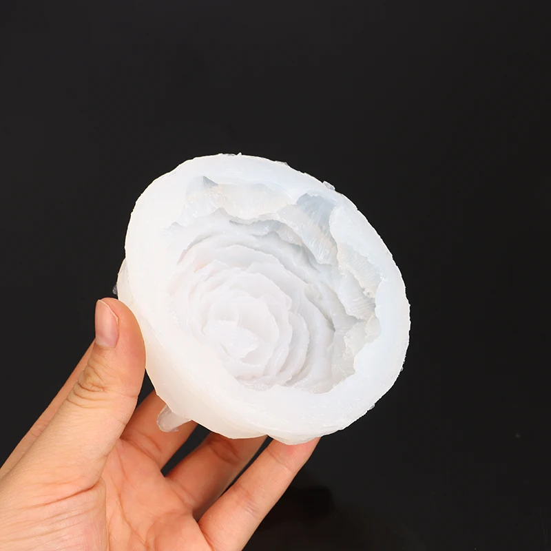 Peony Scented Candles Silicone Mold Peony Gypsum Ornament Cement Mold DIY Candle Making Epoxy Resin Mold Home Decoration