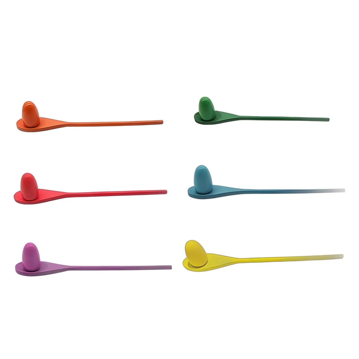 ABXY Wooden Egg Spoon Race Game Sets Balance Stick Relay Race for Kids Easter Eggs Hunt Outdoor Lawn Sports Teaching Tools