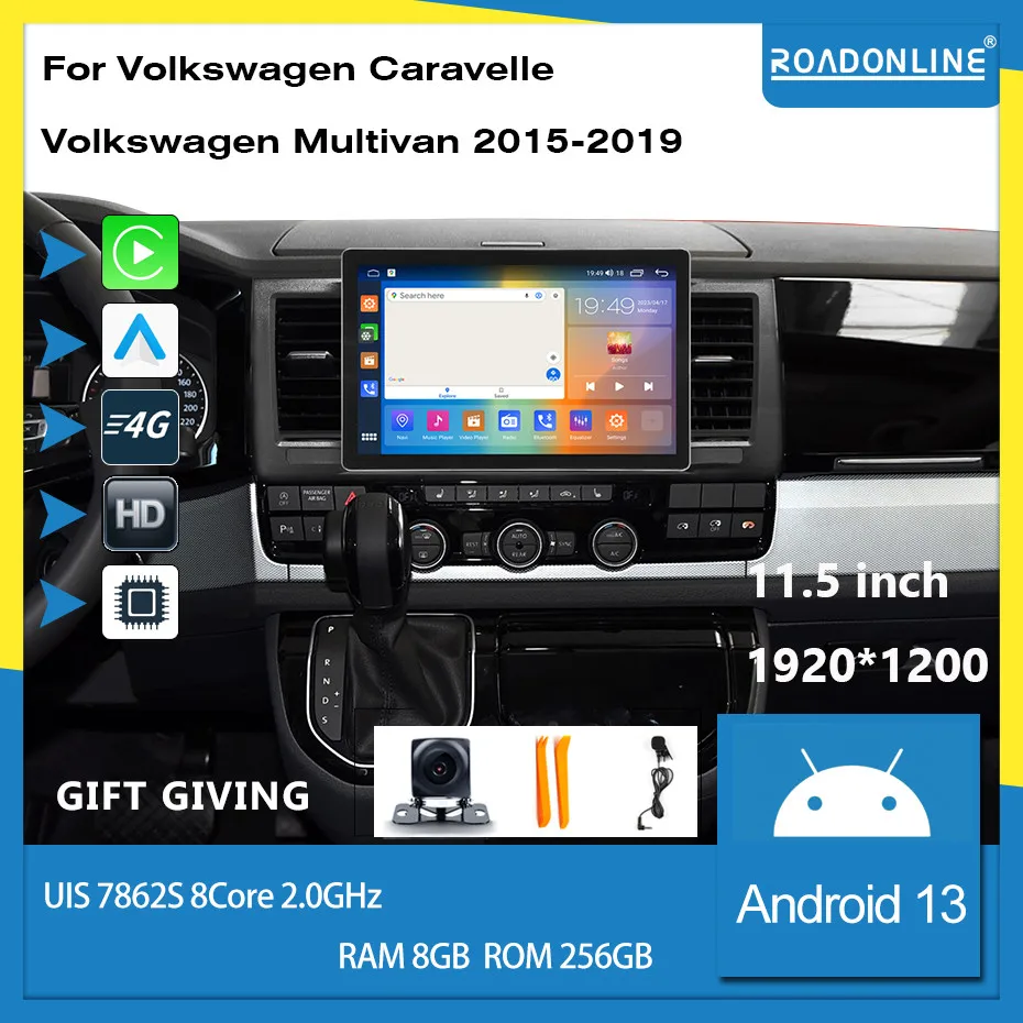 11.5 inch For Volkswagen Caravelle  Multivan 2015 1920*1080  UIS7862 8+256gb Car Navigation CarPlay Car Radio Multimedia Player