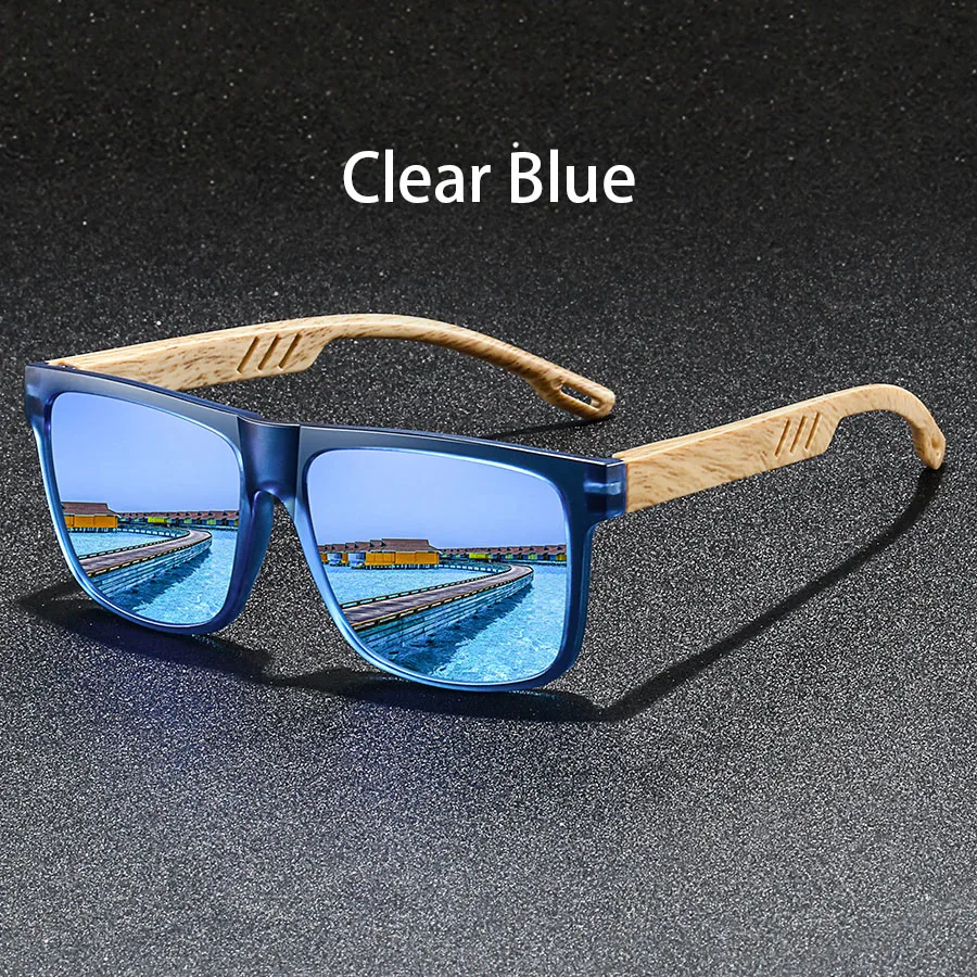 Modische Vintage Unisex Quadratische Sonnenbrille für Männer und Frauen Angeln Fahren Luxus Marken Designer Sonnenbrillen – Detail 5