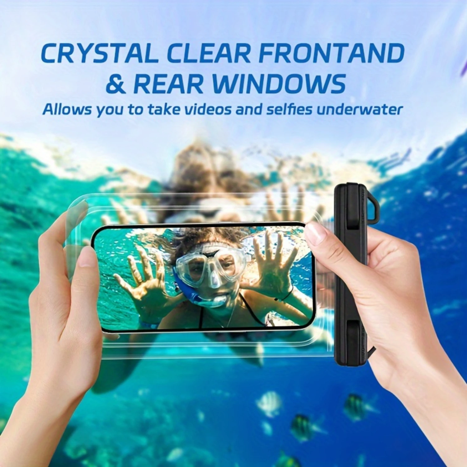 경량 PVC 휴대폰 방수 케이스, IPX8 다이빙 방수 핸드폰 가방, 15용 스크린 방수 휴대폰 파우치