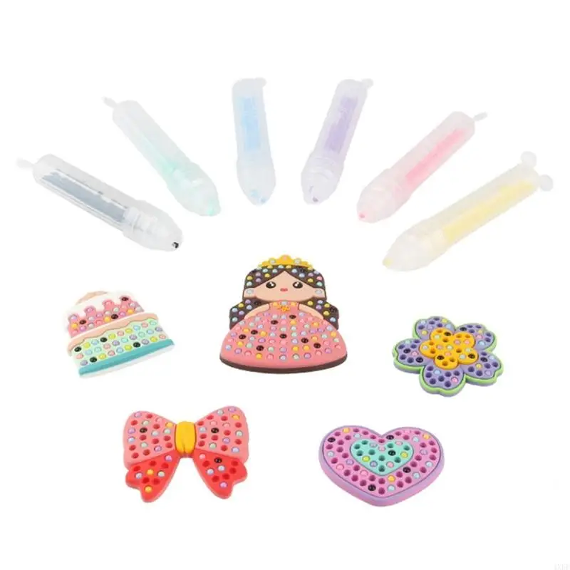 DIY Bead Art Kits with Removable Beads and Shaped Design Board for Kids Girl