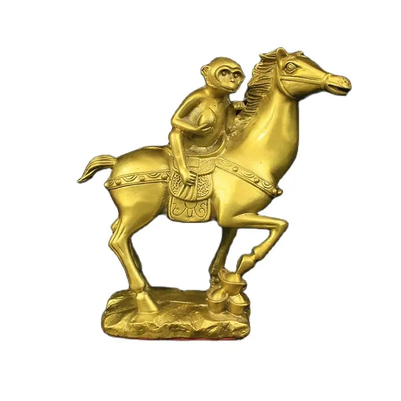 14CM Immediately confer the title of Marquis Shoutao Horse Bronze Statue