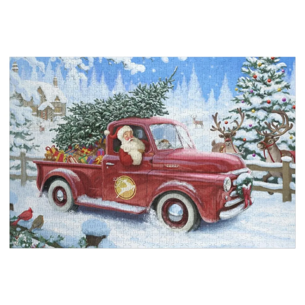 Santa's Delivery Service Jigsaw Puzzle Works Of Art Customized Picture Wooden Name Custom Personalized For Children Puzzle