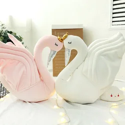 Baby Pillow Swan Pillow And Blanket Two In One Stuffed Toy Infant Plush Blanket Children's Room Decoration Kids Swan Bolster