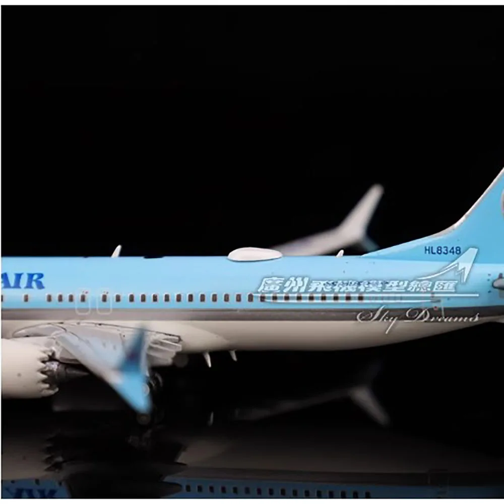 Diecast JCWINGS EW438M002 Korean Airlines B737 MAX 8 HL8348 Aircraft Model 1:400 Scale Simulation Aeroplane Model Gift Toy