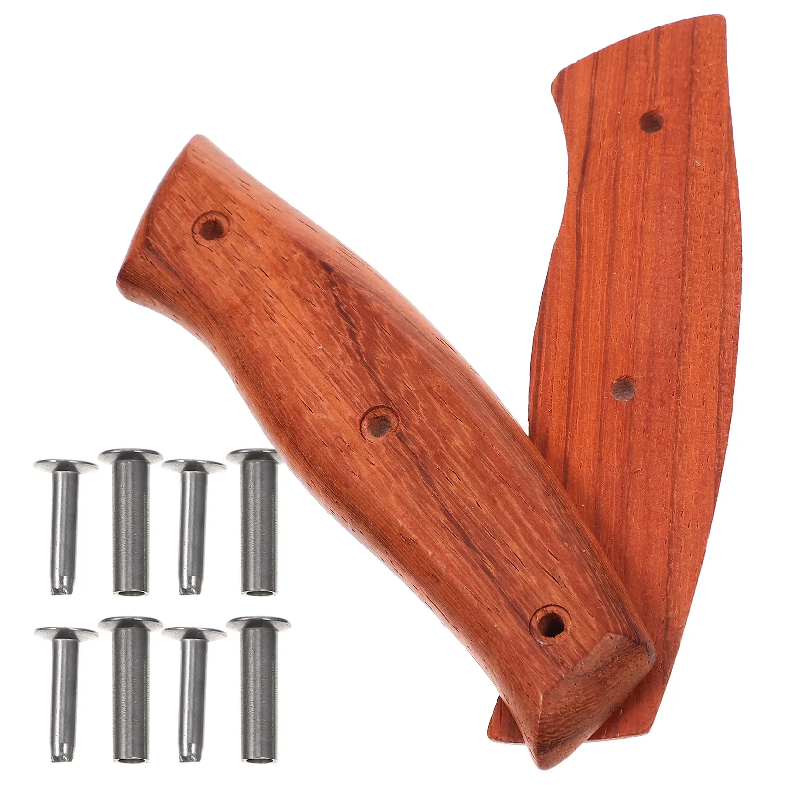 Kitchen Cutter Handle Replacement Premium Wood Iron Material Non-Slip Grip for Chopping Vegetable Cutter Home Use