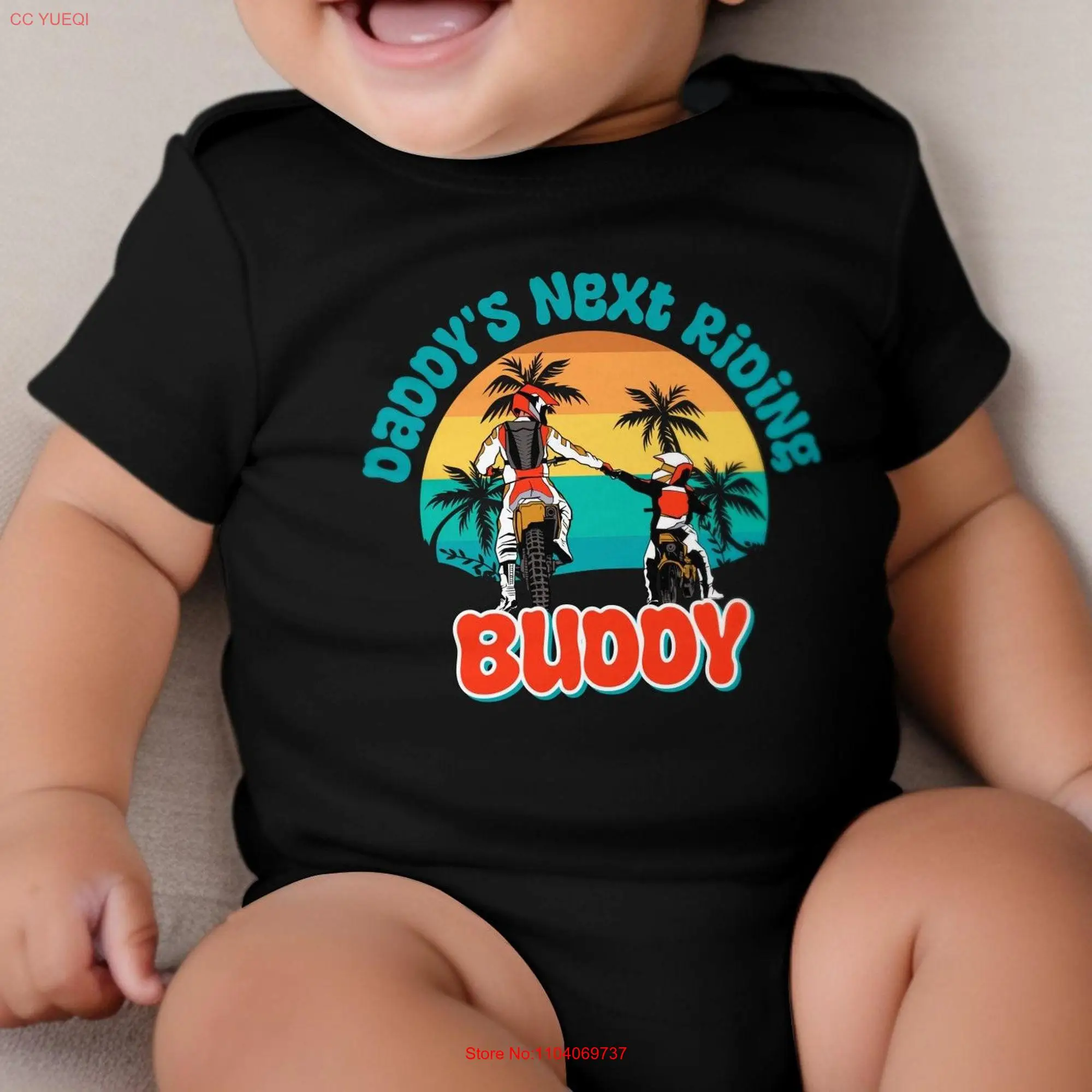 Bike Baby Bodysuit Daddy's Next Riding Buddy Shower Infant T Shirt Toddler Youth long or short sleeves