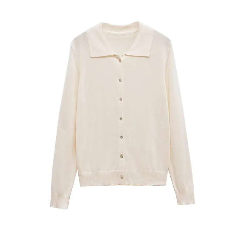 

Women's Comfortable Long Sve irt Flat Needle Versatile Simple Sle Autumn New Arrival Faionable Knitted Sweater