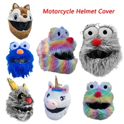 Funny Men's Motorcycle Helmet Cover, Women Cartoon Plush Helmet Mask Sleeve, Fit Universal Size, Halloween Christmas Theme Decor