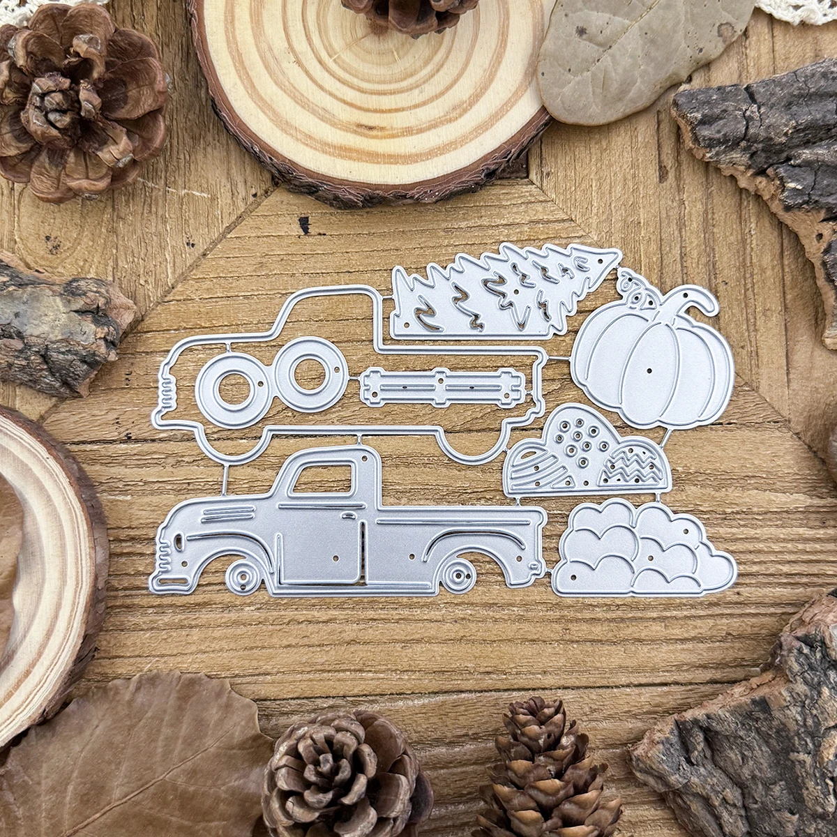 Original Interesting Holidays Layer Truck Metal Cutting Dies Scrapbooking Decorative Embossing DIY Paper Cards