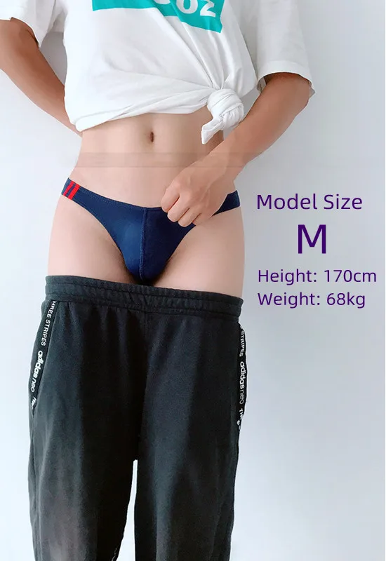 2pcs Mens Silk Mini Thong Ultra Thin Slip Strings Bikini Penis Pouch Briefs Sissy Panties Sexy Gay Men Underwear Sex Micro Tanga