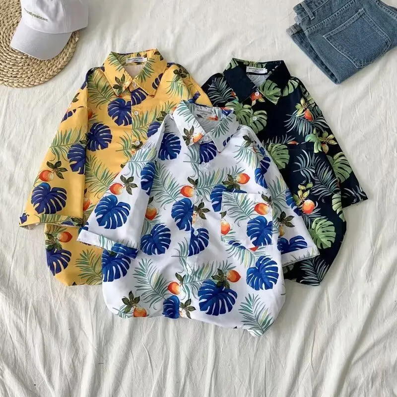 

Summer Large Size Men's Casual Loose Floral Print ort Sve irt Vintage Trendy Lazy Sle Comfortable Casual irt
