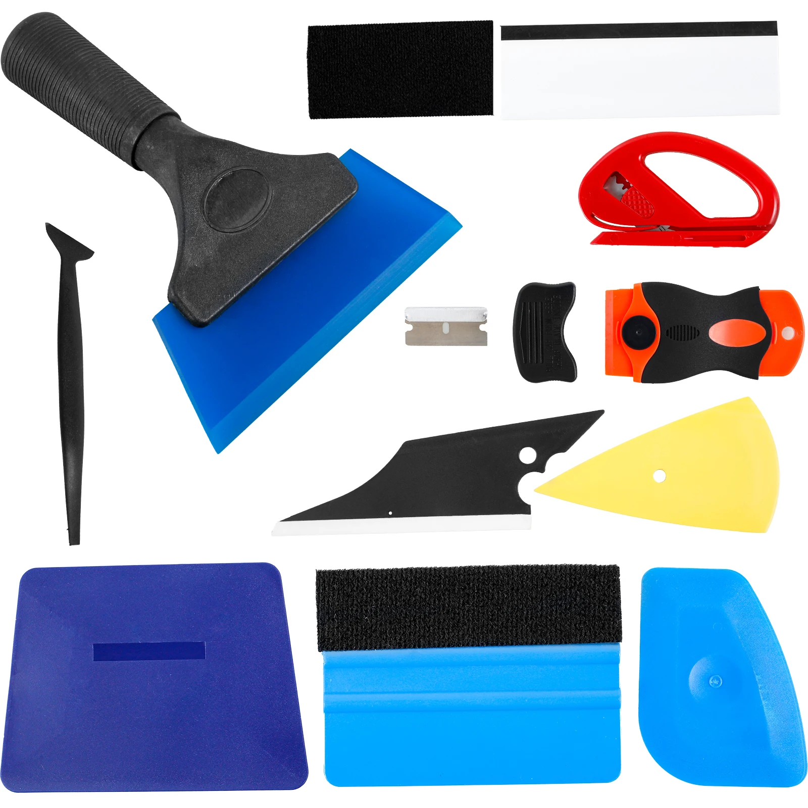 

12Pcs Car Window Tint Kit Professional Vinyl Wrap Tool Window Tinting Tools Portable Window Tint Film Squeegee Tool Kit with