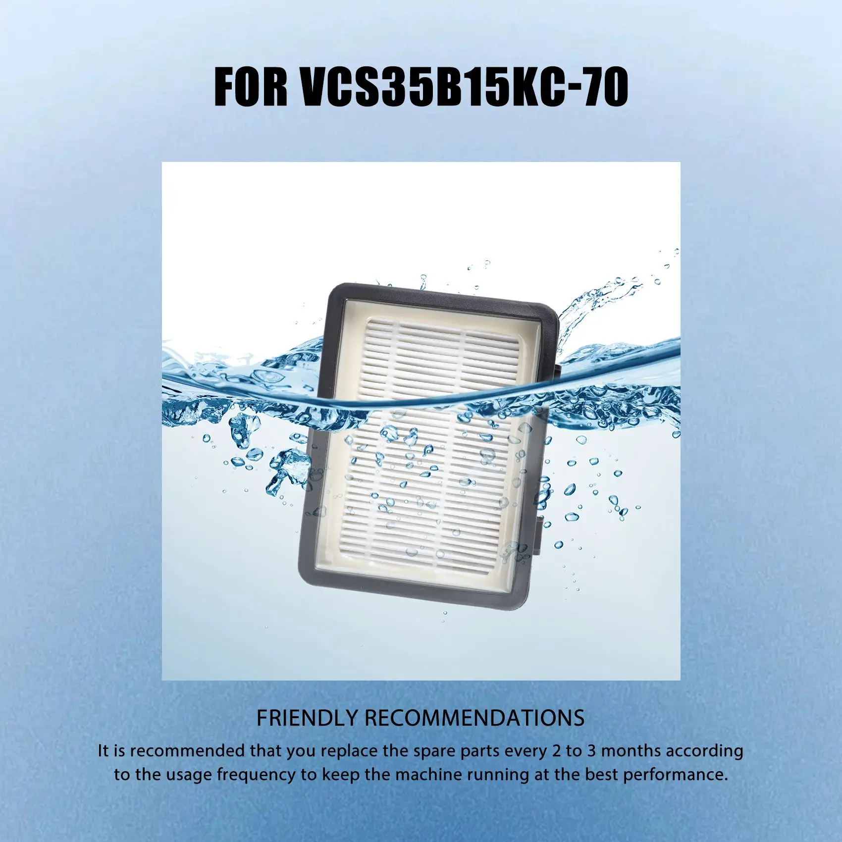 AC66 Сменные пакеты HEPA-фильтра для Amazon Basics VCS35B15KC-70, B071VNCNLF Аксессуары для цилиндрических пылесосов
