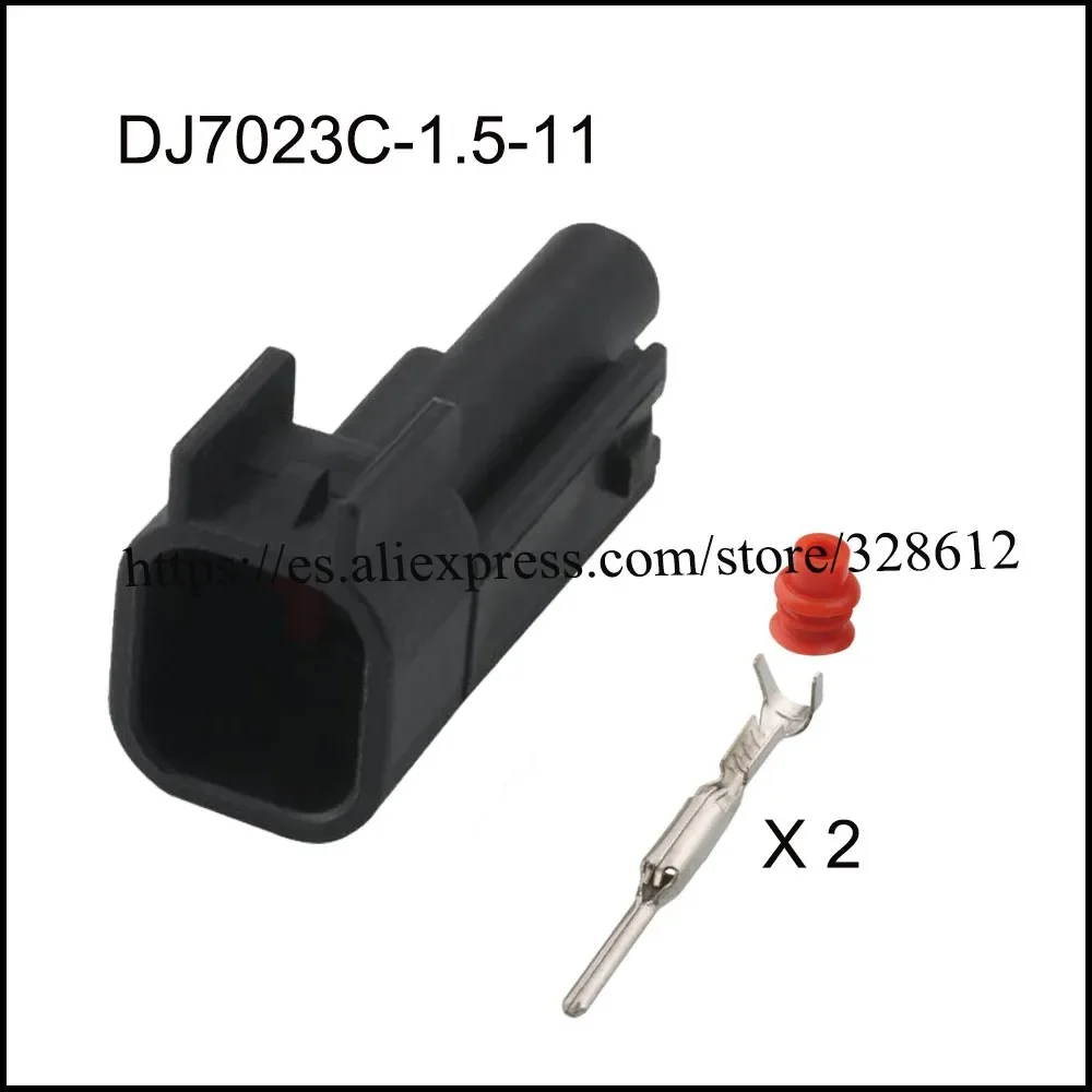 200set DJ7023C-1.5-11 DJ7023C-1.5-21 automotive Waterproof connector 2 pin famale male cable Plug socket  Includes terminal seal