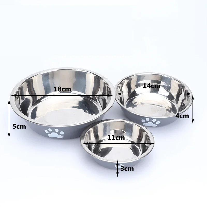 Double Layer Stainless Steel Dog Feeding Bowl, Anti-slip Silicone Base, Rust-resistant Large Capacity Food Water Bowl for Pets